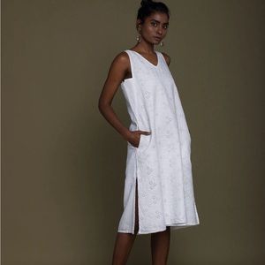 NWT Reistor Hemp white Eyelet Stolen Sunsets Dress XS